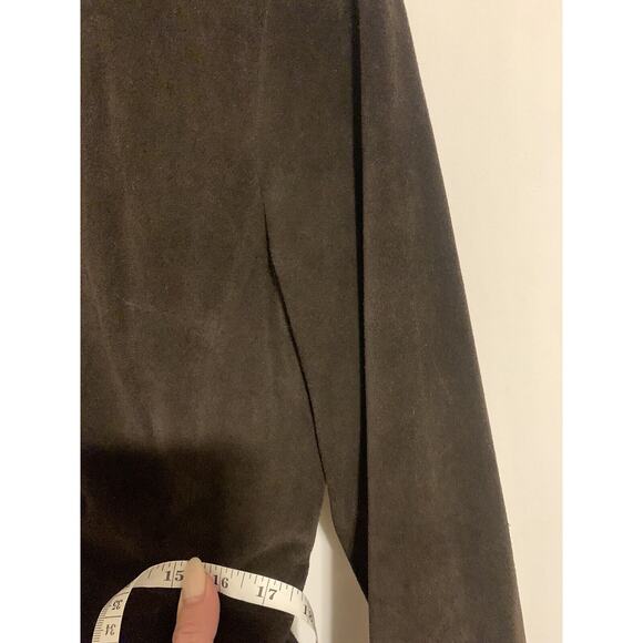 Banana Republic Womens Coat Medium Leather Brown Thick Lined Pockets - Picture 7 of 13